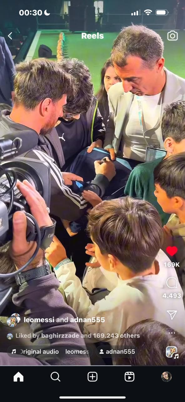 14 yaşlı Messi fanatının arzusu gerçəkləşdi və həyat onun arzusunu öz ayağı ilə Bakıya gətirdi
