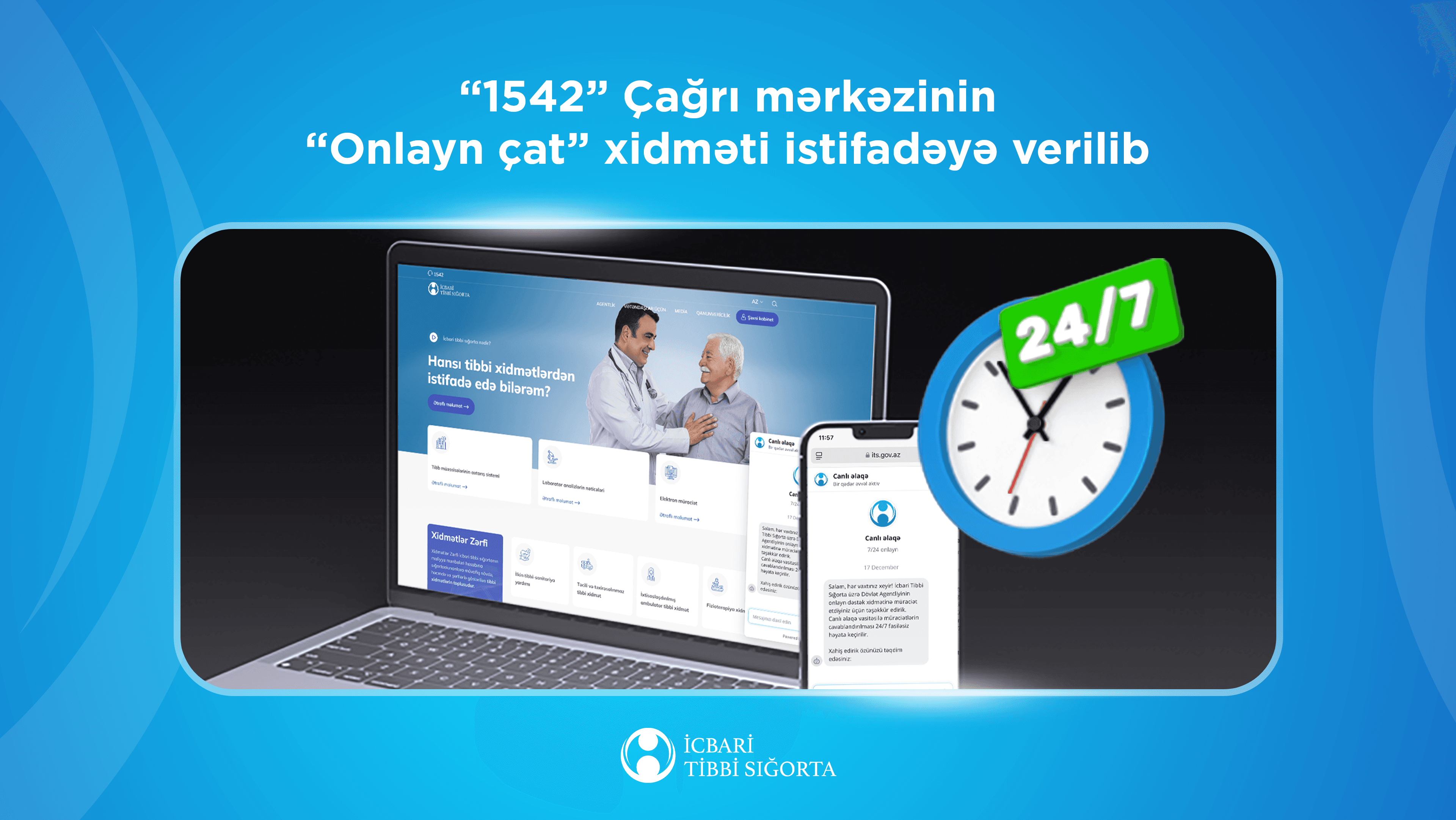 Daha bir dövlət qurumu rəsmi saytında çat xidmətini aktiv edib
