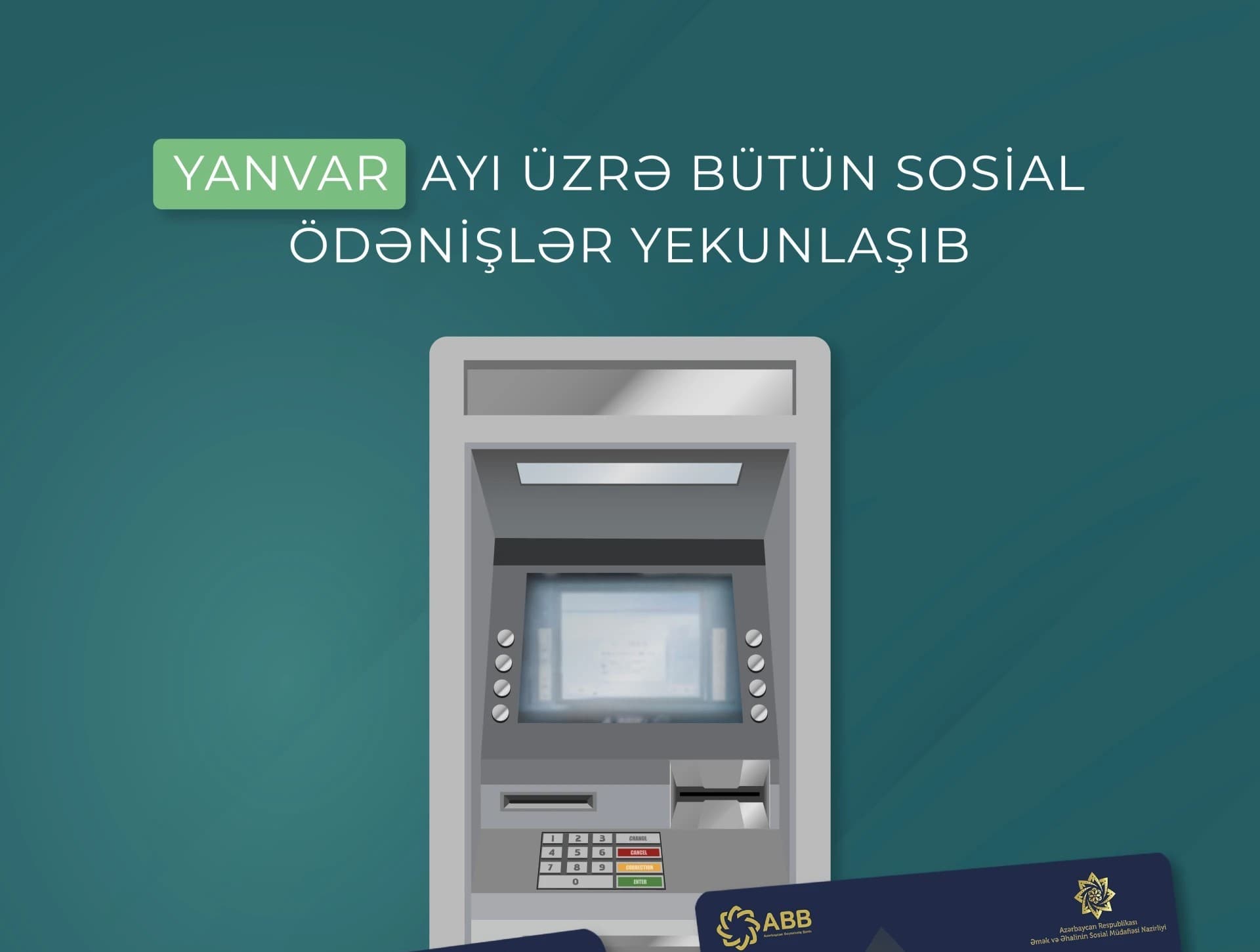 Yanvar ayı üzrə bütün sosial ödənişlər yekunlaşıb