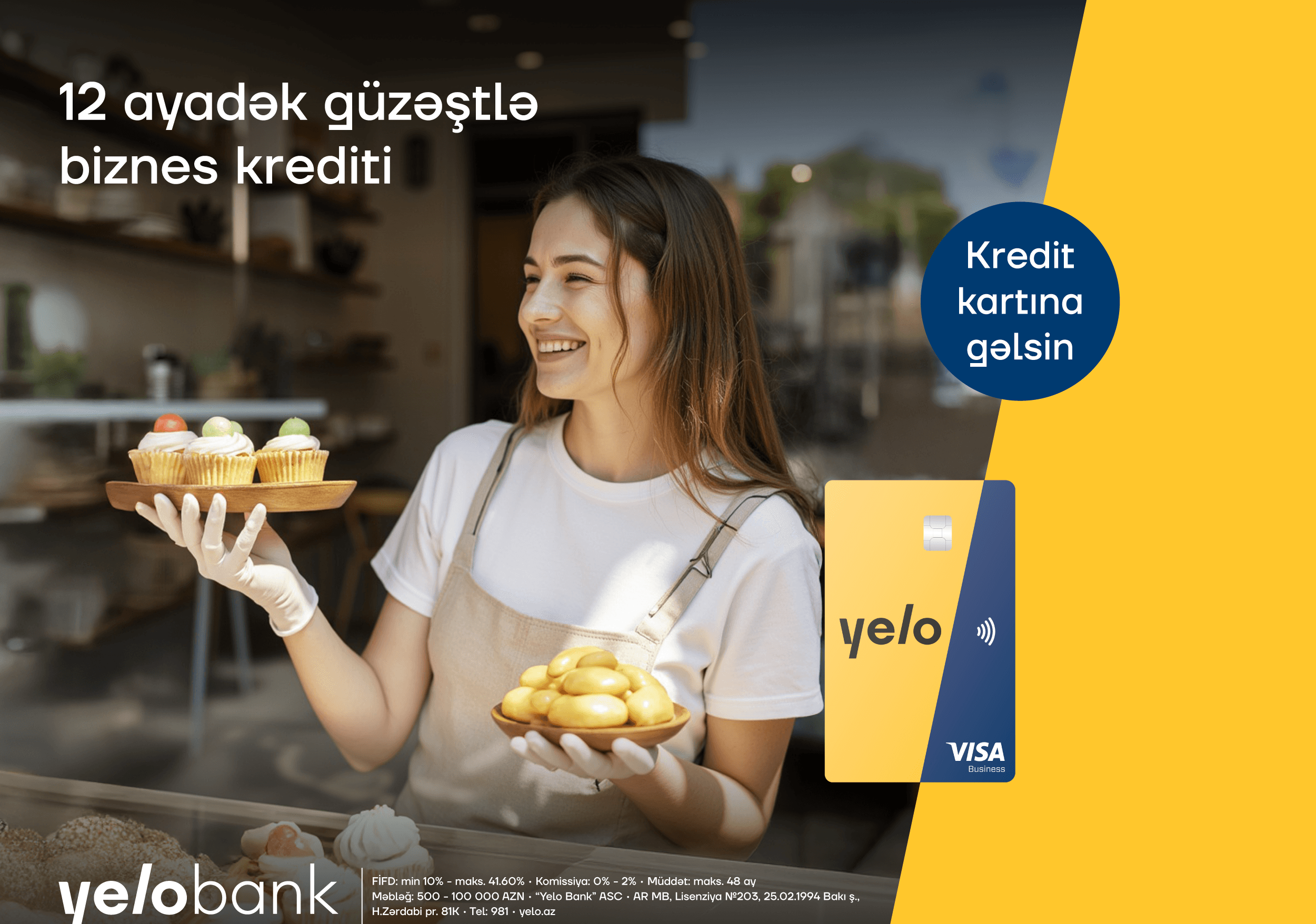 Biznesini böyütmək istəyənlərə Yelo Bank-dan sərfəli təklif!