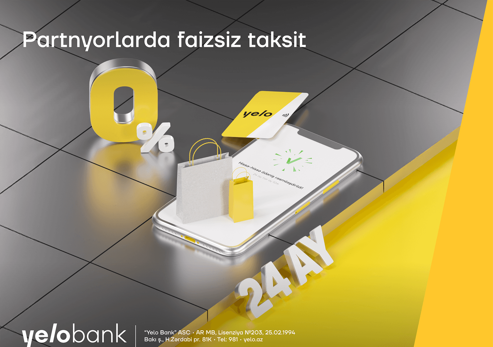 Yelo Bank: Faizsiz taksitlə Sevgililər Günü hədiyyəsini seçmək daha rahatdır!
