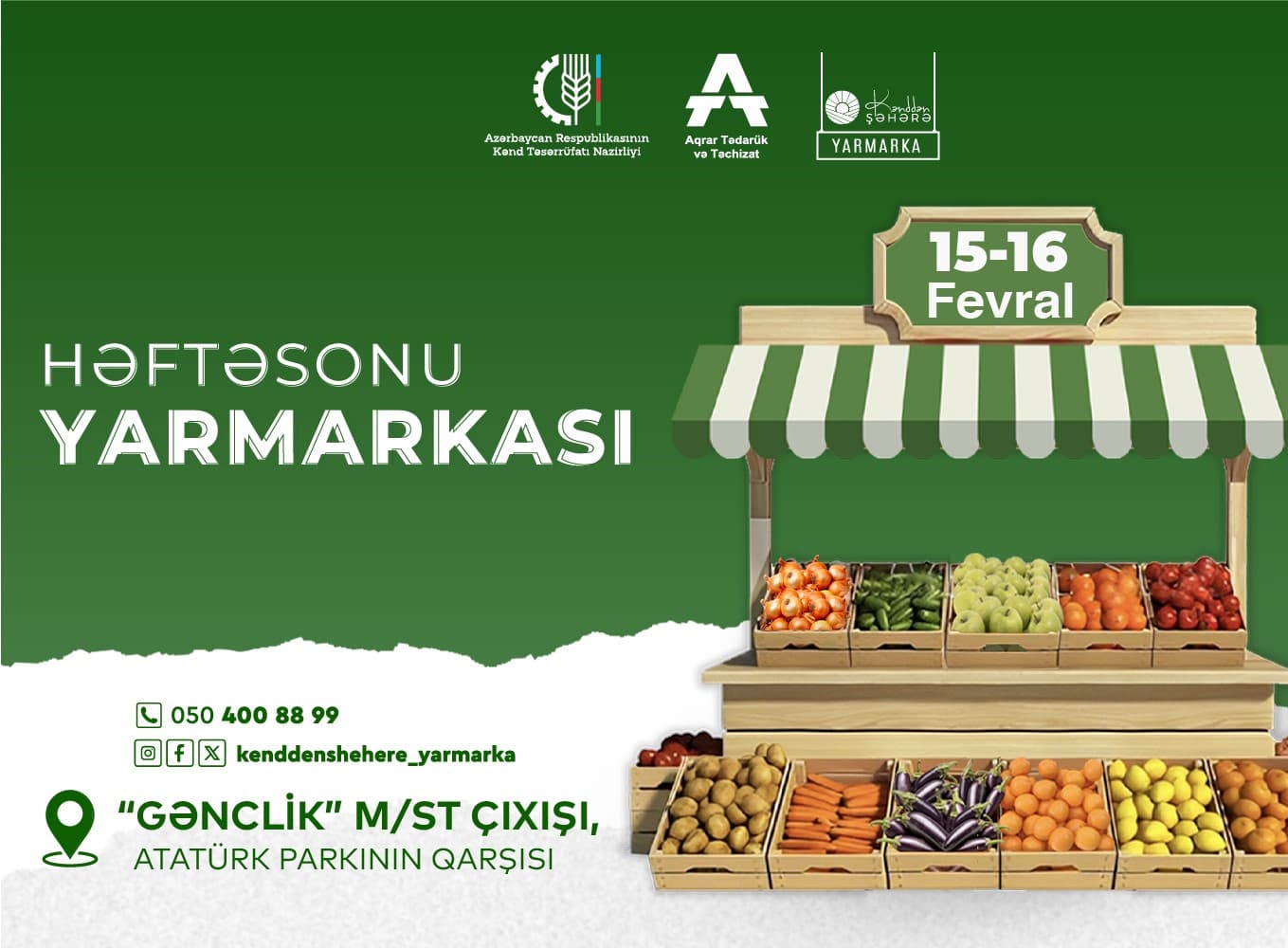 Bakıda növbəti “Kənddən Şəhərə” həftəsonu yarmarkası təşkil olunacaq