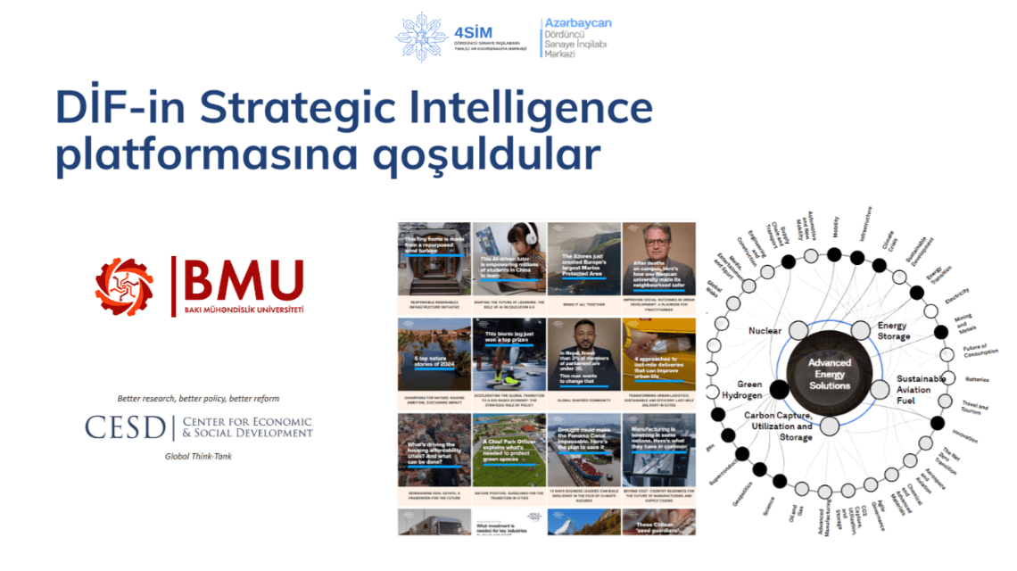 Azərbaycanda ilk universitet və ilk təşkilat DİF-in "Strategic Intelligence" platformasına qoşulub