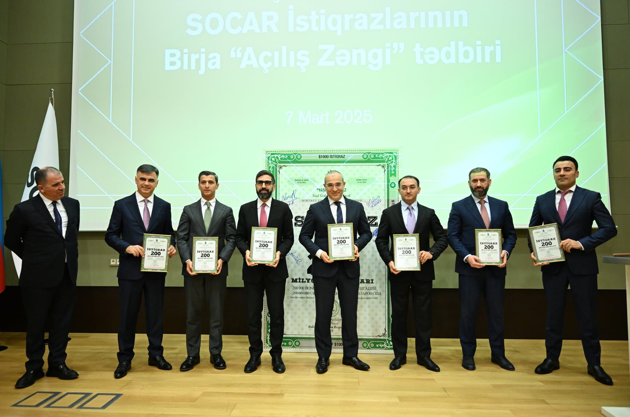 SOCAR-ın 200 milyon dollar həcmində "Yaşıl" istiqrazları emissiyası tarixə düşdü