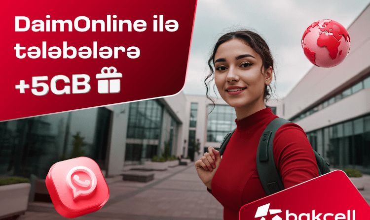 “Bakcell” DaimOnline ilə tələbələrə 5GB hədiyyə edir!