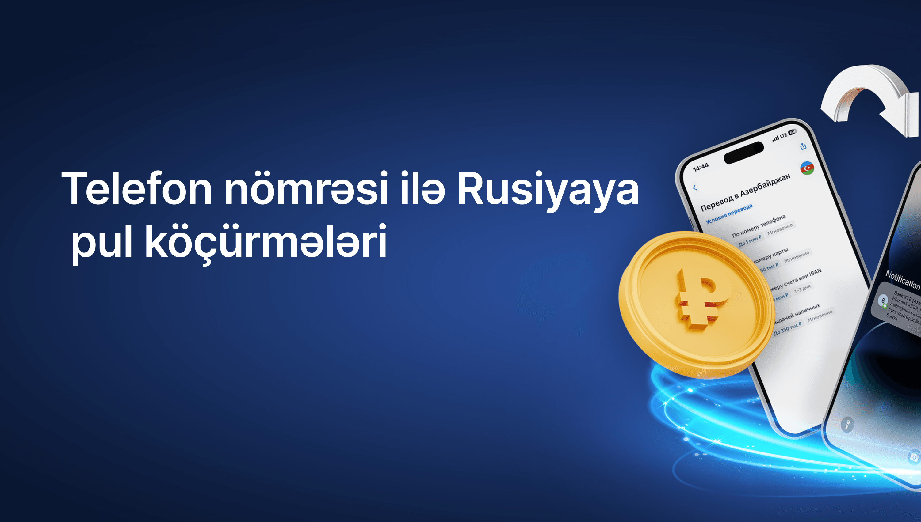 VTB (Azərbaycan) ilə Rusiyadan asanlıqla pul köçürün