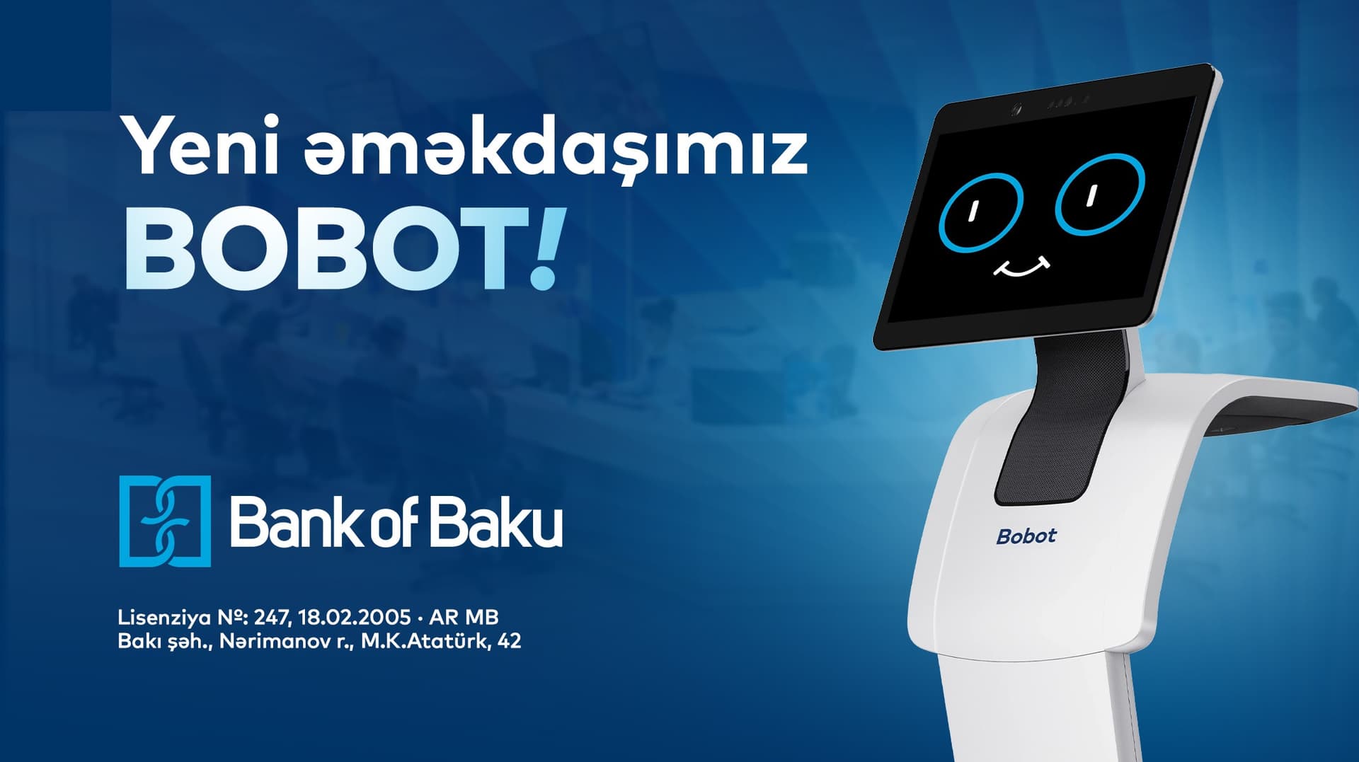 Bank of Baku-da yeni dövr: robotlar xidmət göstərəcək