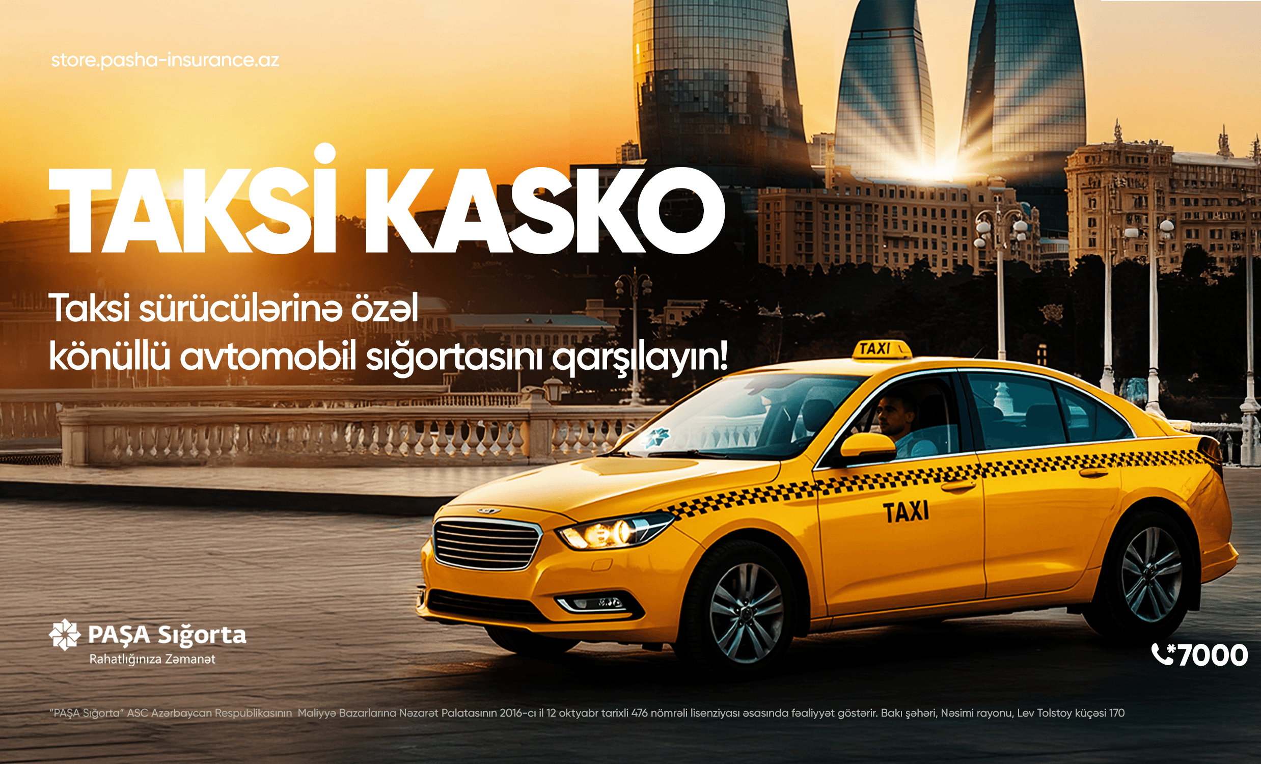 "PAŞA Sığorta"dan taksi sürücülərinə yeni məhsul: Taksi KASKO!