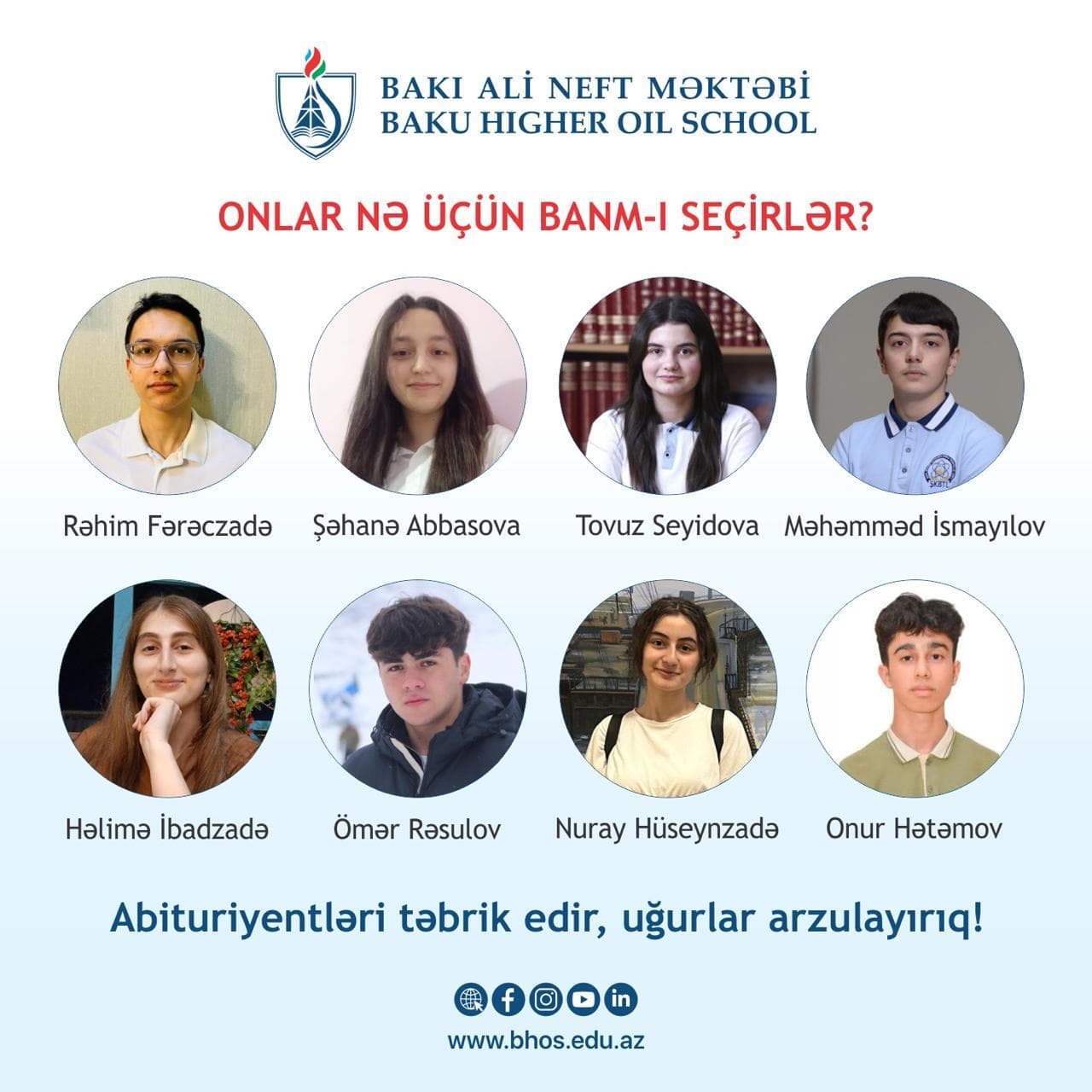 Buraxılış imtahanlarında maksimum bal toplayanlar BANM-ı seçirlər!