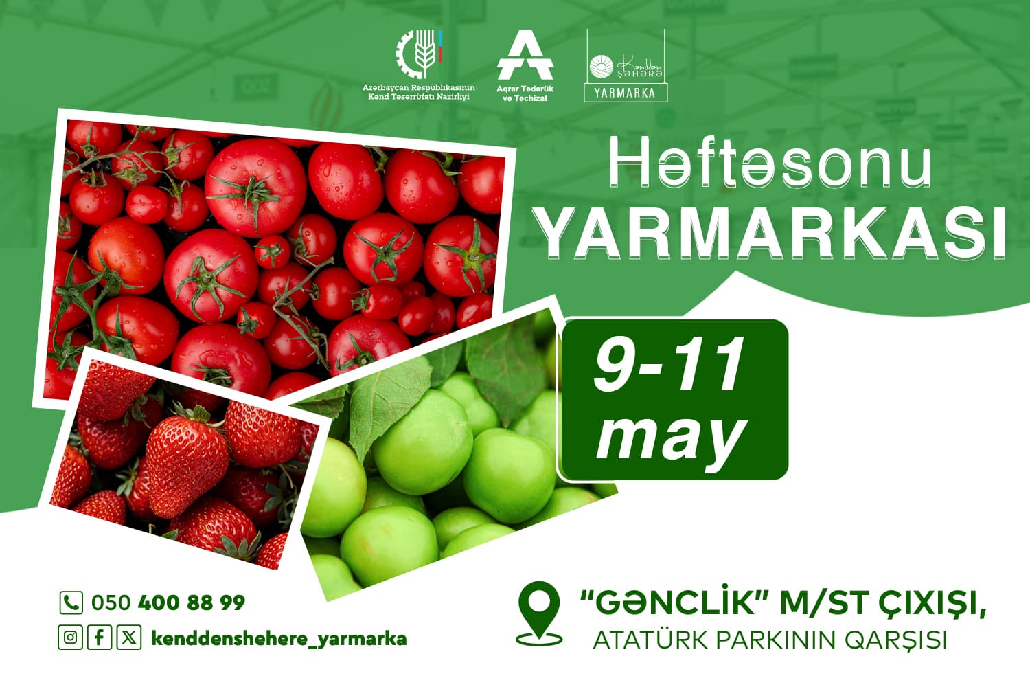 9-11 may tarixlərində “Kənddən Şəhərə” həftəsonu yarmarkası təşkil olunacaq