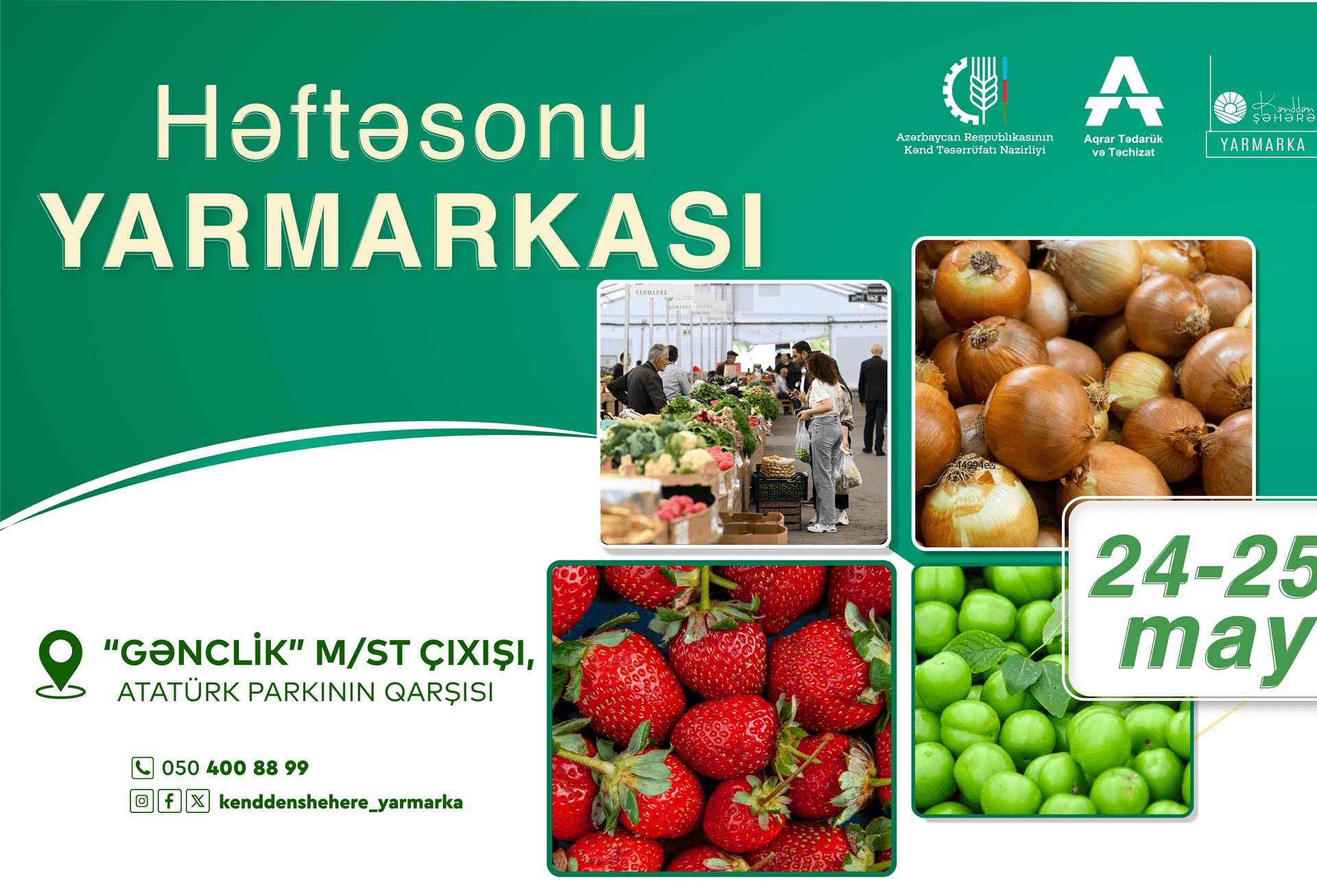 Bakıda “Kənddən Şəhərə” həftəsonu yarmarkası təşkil olunacaq