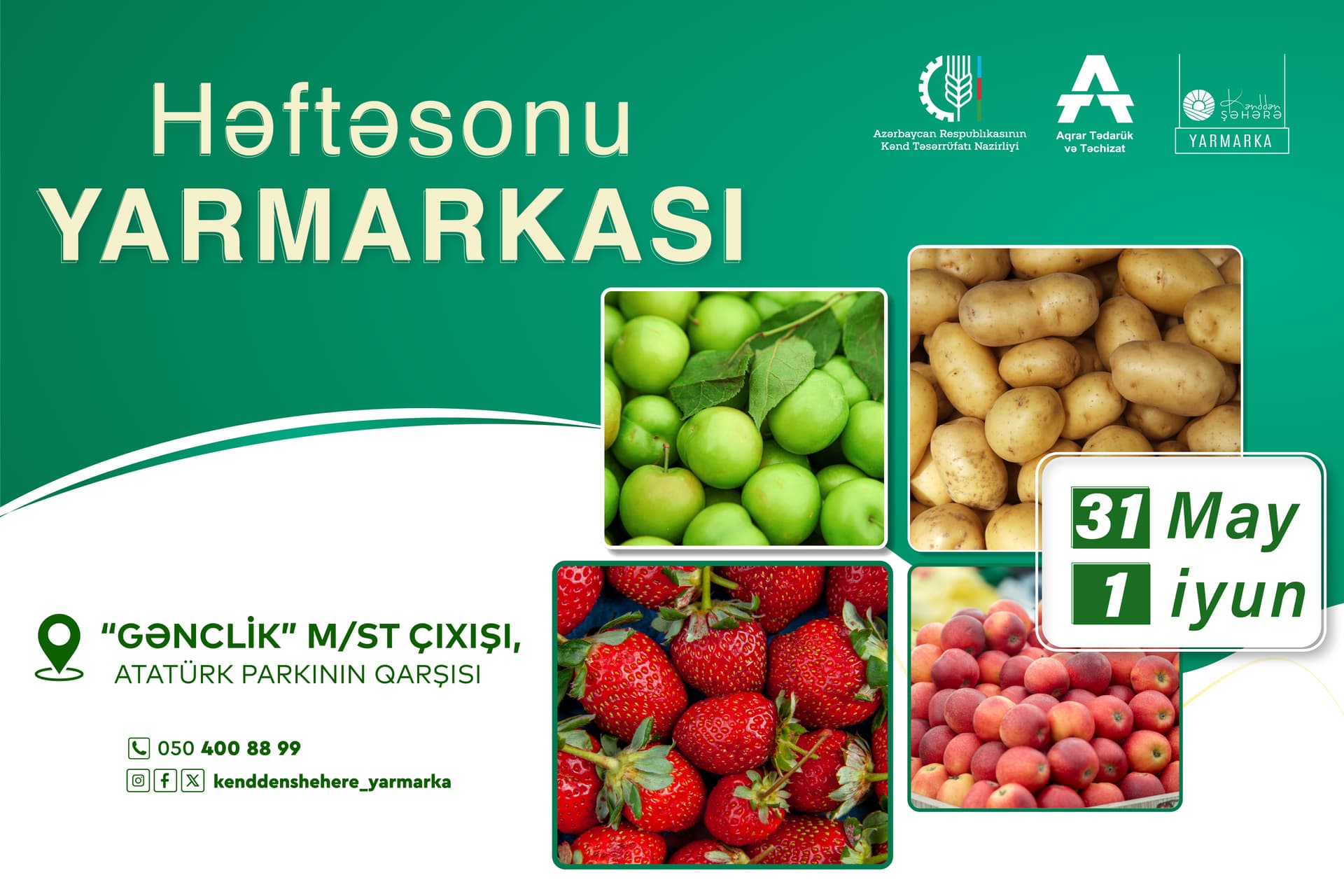 Bakıda “Kənddən Şəhərə” həftəsonu yarmarkası təşkil olunacaq