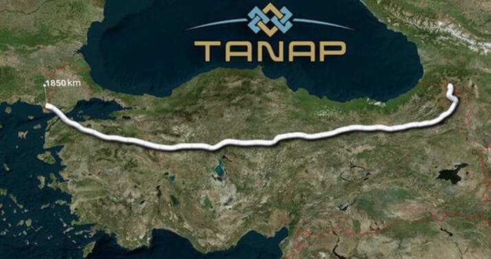 TANAP qaz kəmərində emissiya intensivliyi və metan səviyyəsi aşağı düşüb