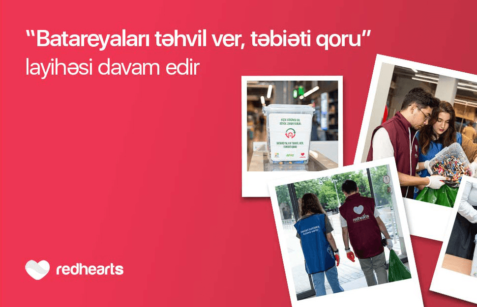 “Batareyaları təhvil ver, təbiəti qoru” layihəsi çərçivəsində 96 kq işlənmiş batareya toplanaraq təhvil verilib