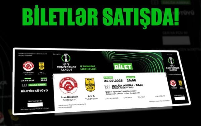 “Araz-Naxçıvan” – “Aris” oyununa biletlər satışda