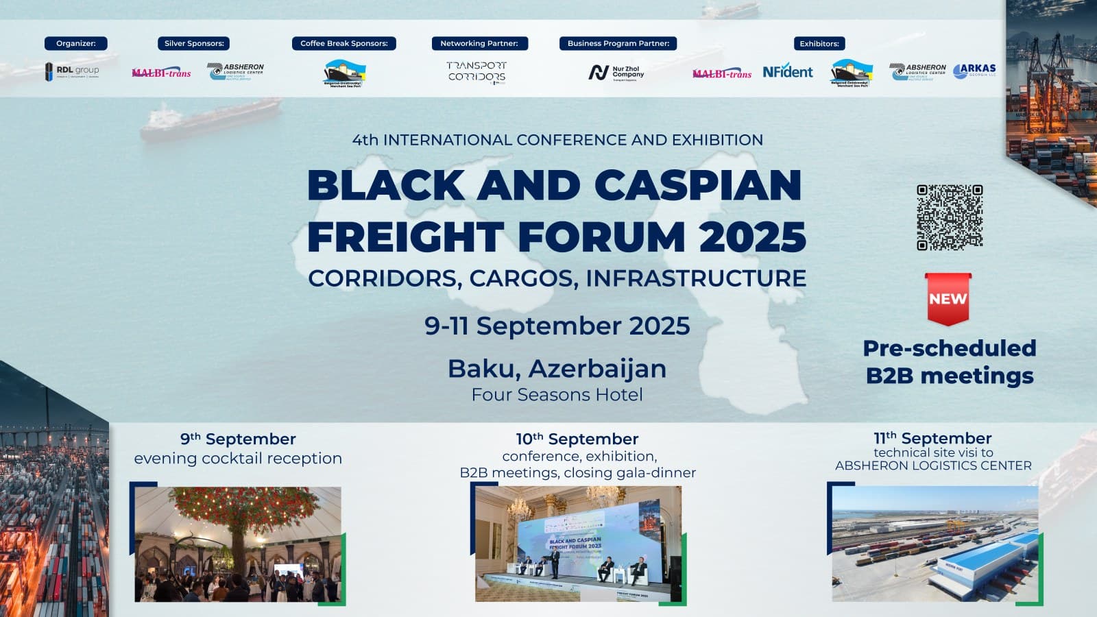 Bakıda 4-cü “Black and Caspian Freight Forum 2025” keçiriləcək: Beynəlxalq nəqliyyat dəhlizləri Bakıda müzakirə olunacaq