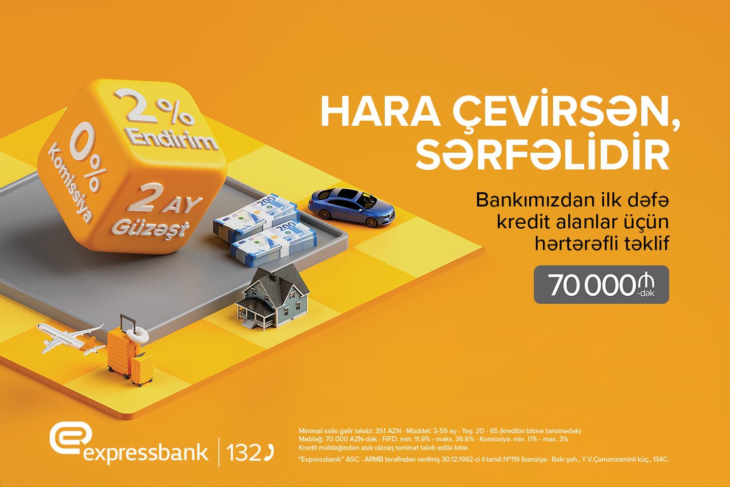 “HARA ÇEVİRSƏN SƏRFƏLİ” KREDİT - Expressbankda