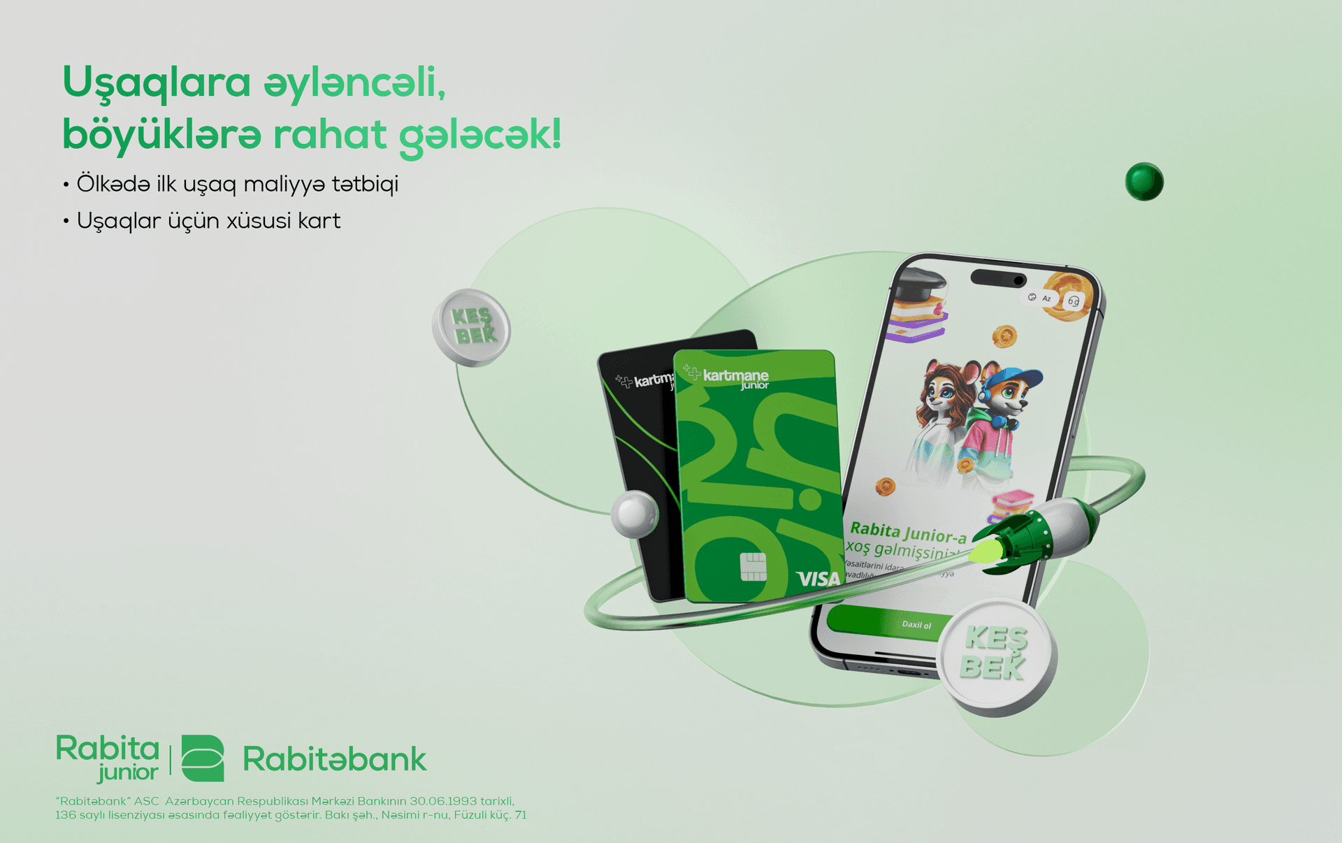 Rabitəbankdan ölkədə ilk! - Uşaqlar üçün maliyyə üzrə mobil tətbiq: Rabita Junior