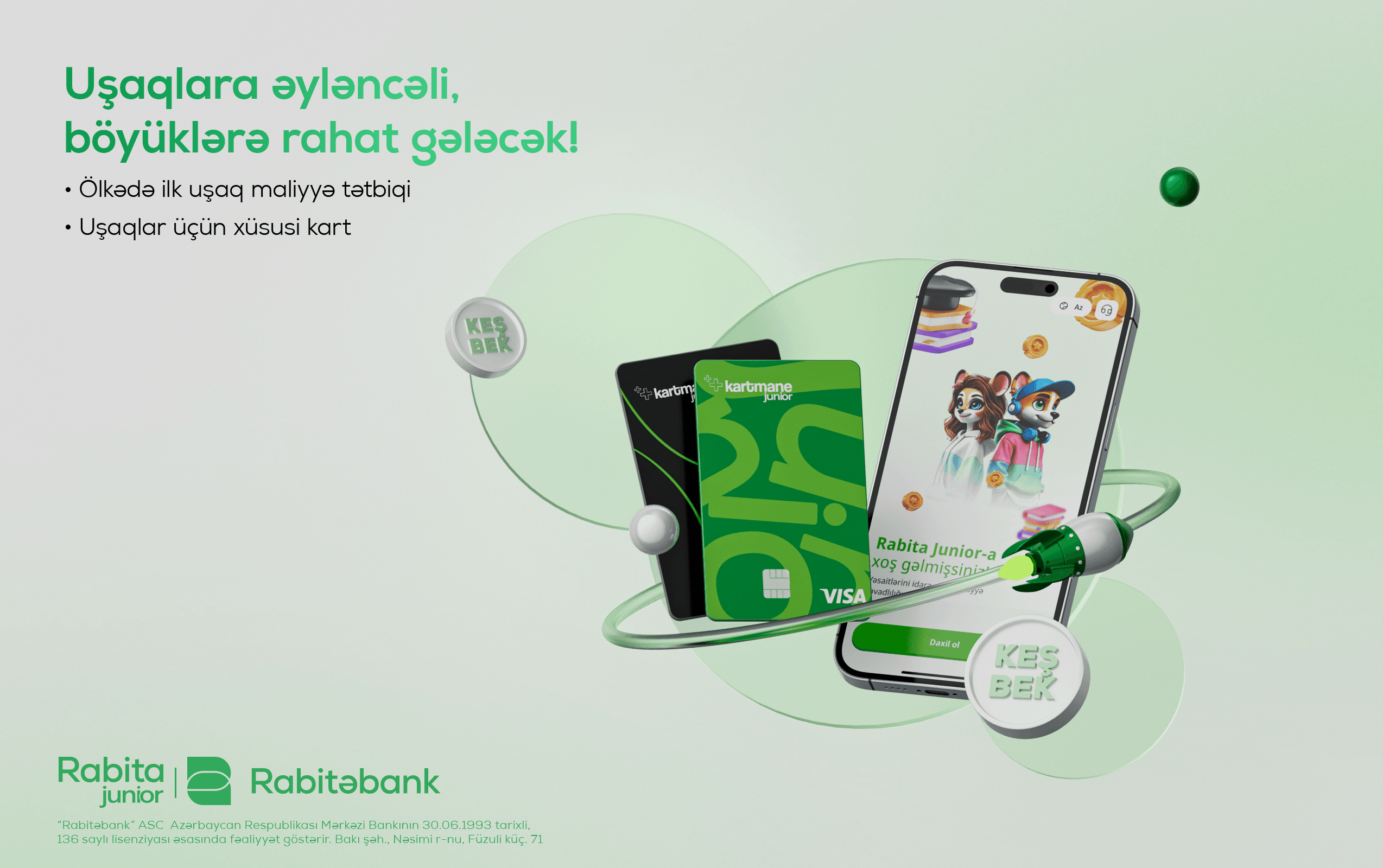 Rabitəbankdan ölkədə ilk! - Uşaqlar üçün maliyyə üzrə mobil tətbiq: Rabita Junior