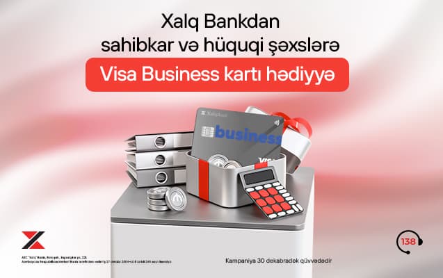 Sahibkar və hüquqi şəxslər üçün Visa Business kartı