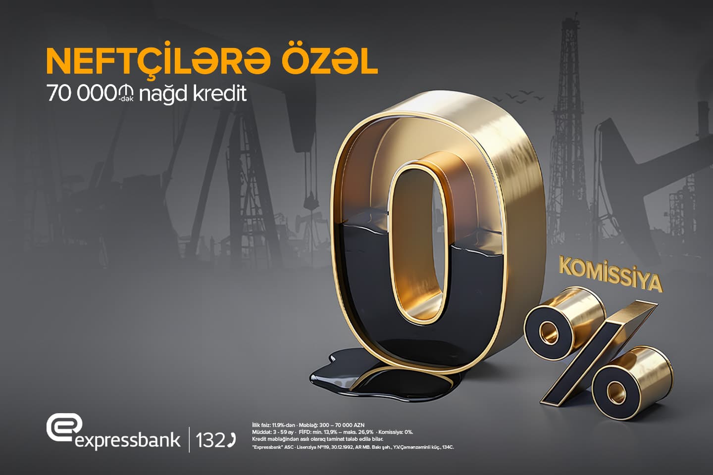 Expressbank-dan neft işçilərinə KOMİSSİYASIZ KREDİT təklifi!