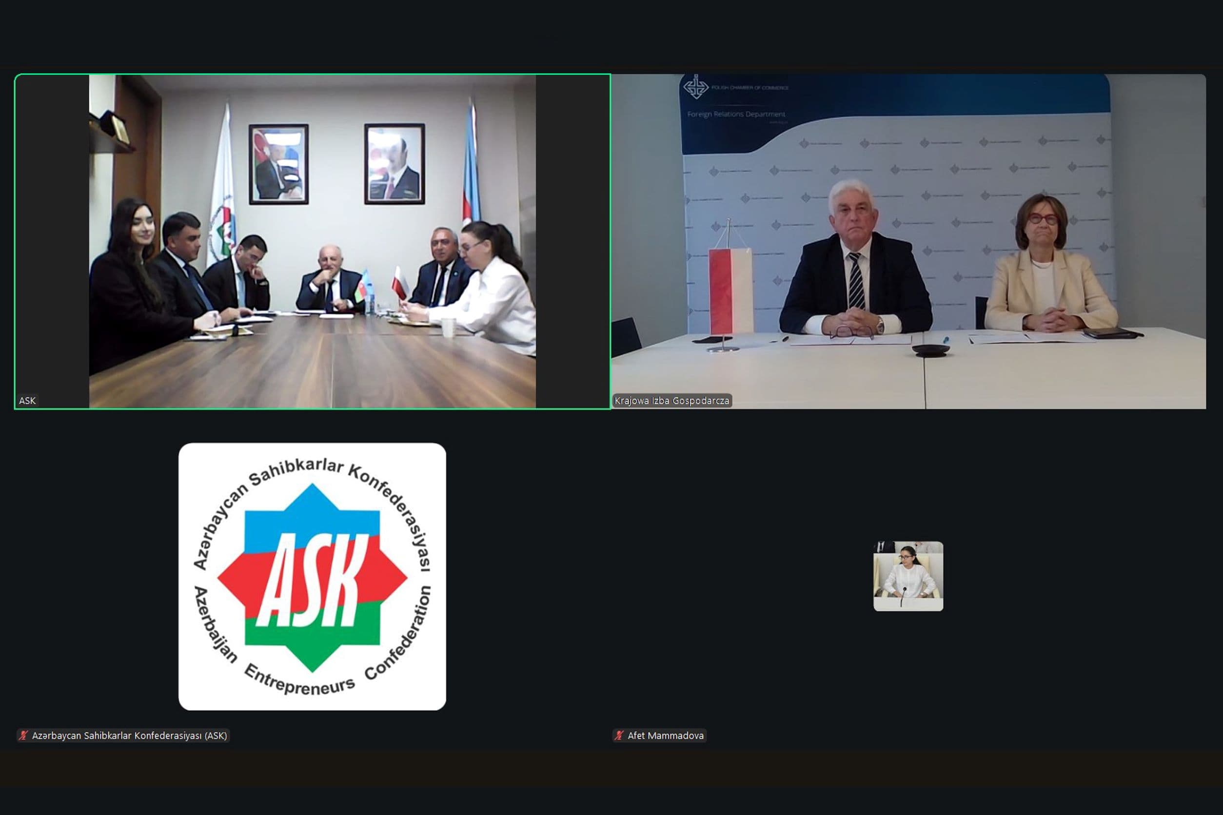 Azərbaycan Sahibkarlar Konfederasiyası ilə Polşa Ticarət Palatası arasında əməkdaşlıq memorandumu imzalanıb