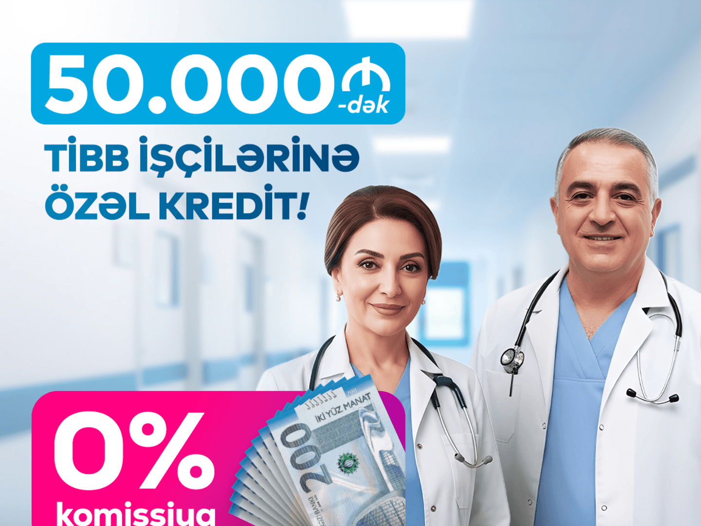 Bank of Baku-dan SƏHİYYƏ, TİBB işçiləri üçün 50.000 AZN-dək KOMİSSİYASIZ kredit
