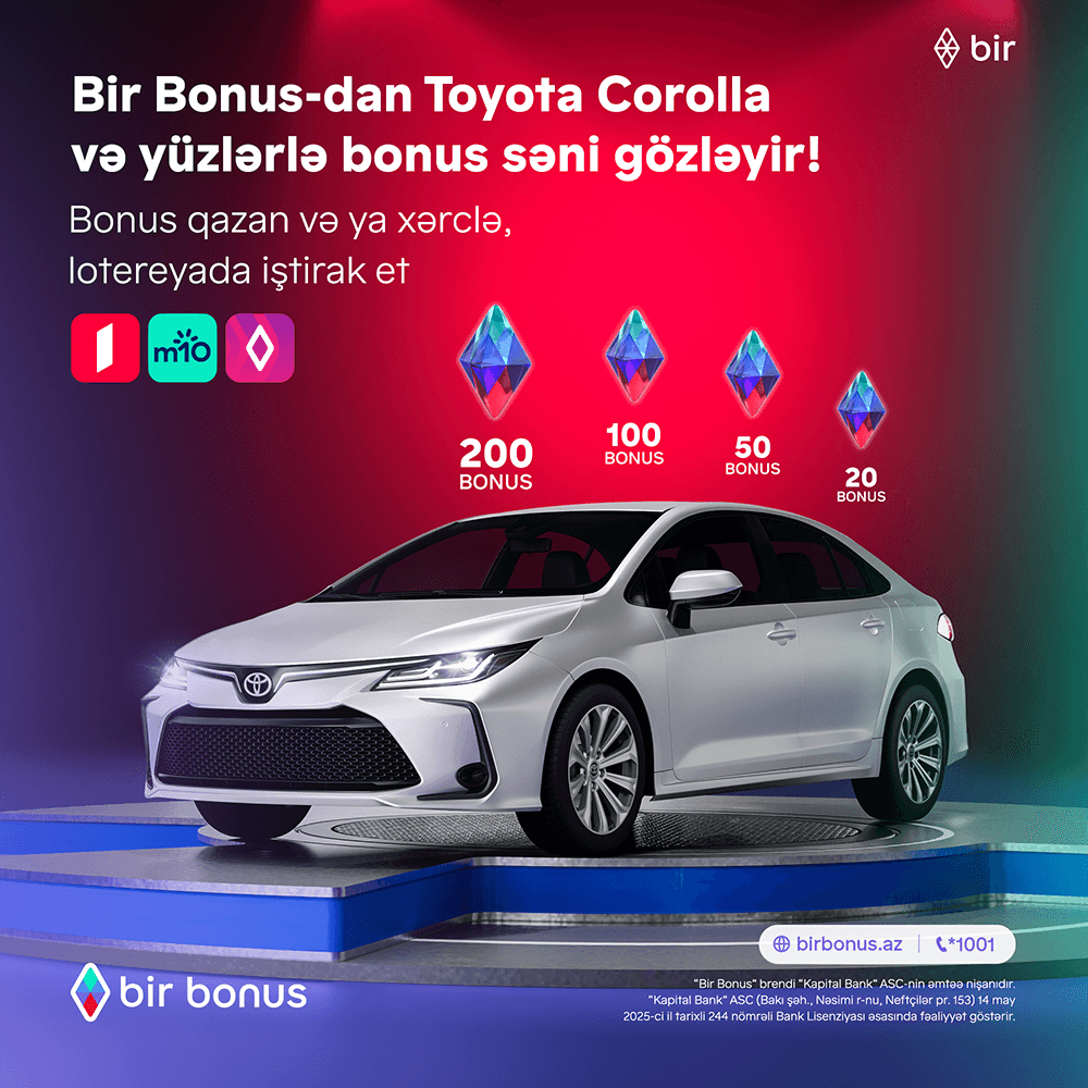 Bir Bonus Toyota Corolla və yüzlərlə bonus qazandırır