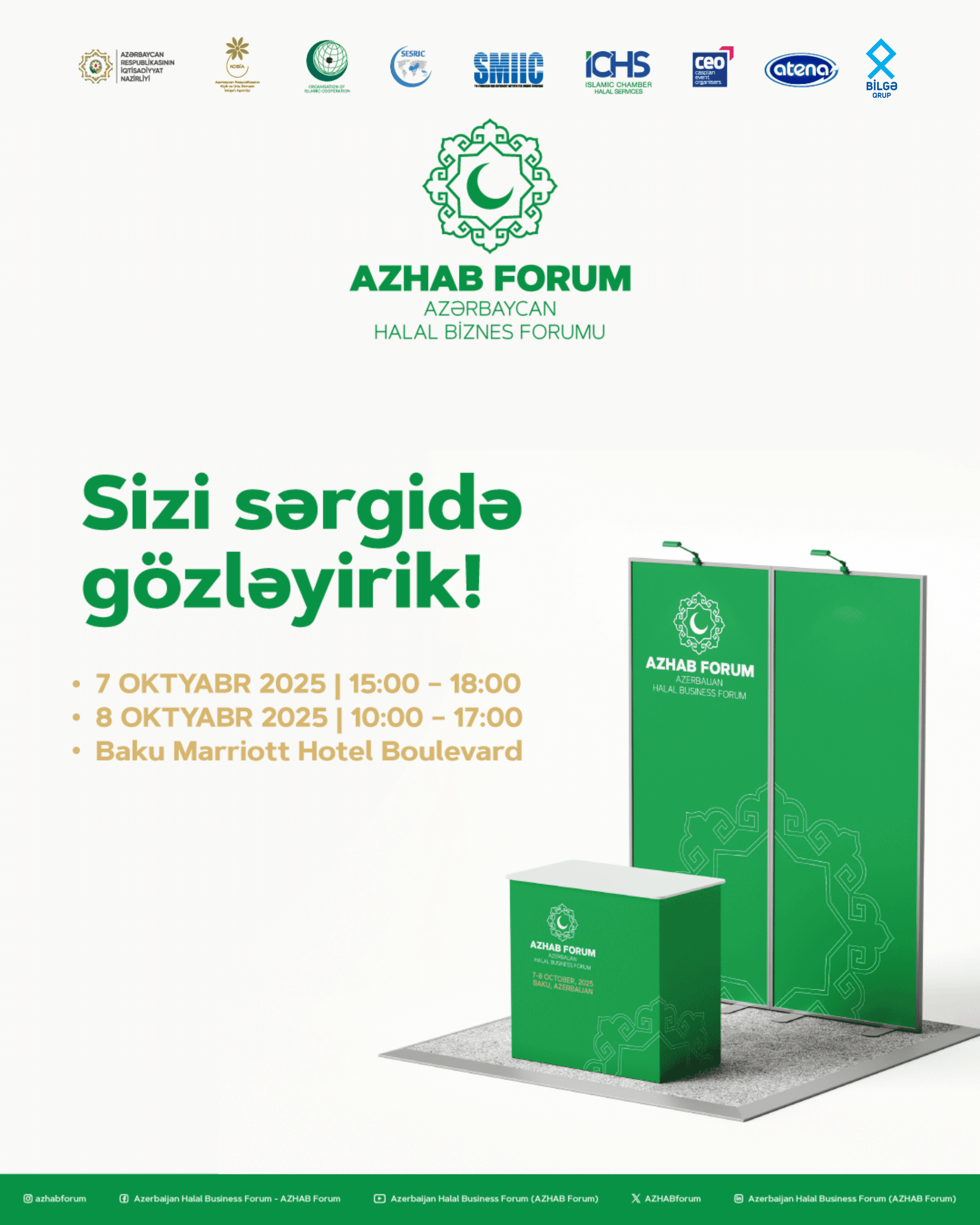 Bakı sakinlərini və şəhərimizin qonaqlarını “AZHAB Forum 2025” Sərgisinə dəvət edirik!