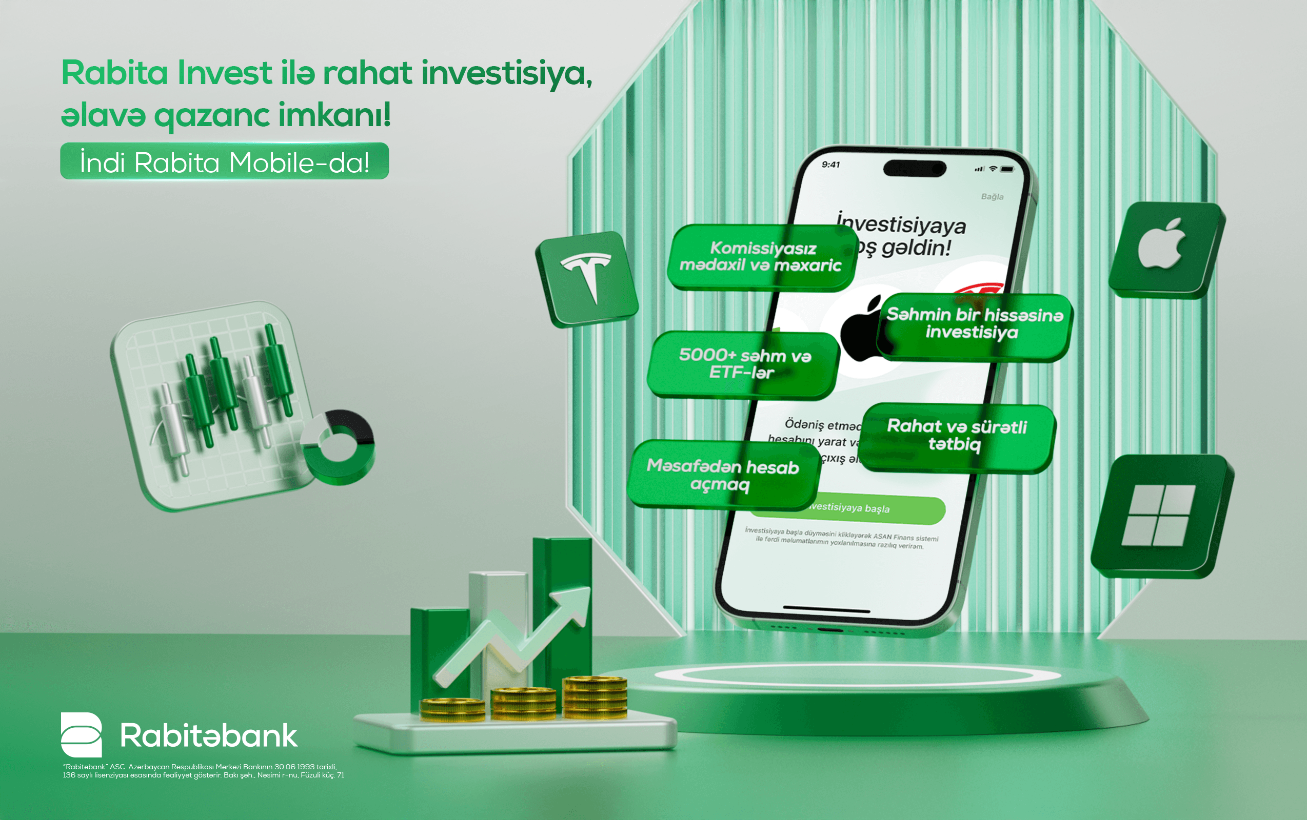 Yeni nəsil investisiya imkanı artıq Rabita Mobile-da!