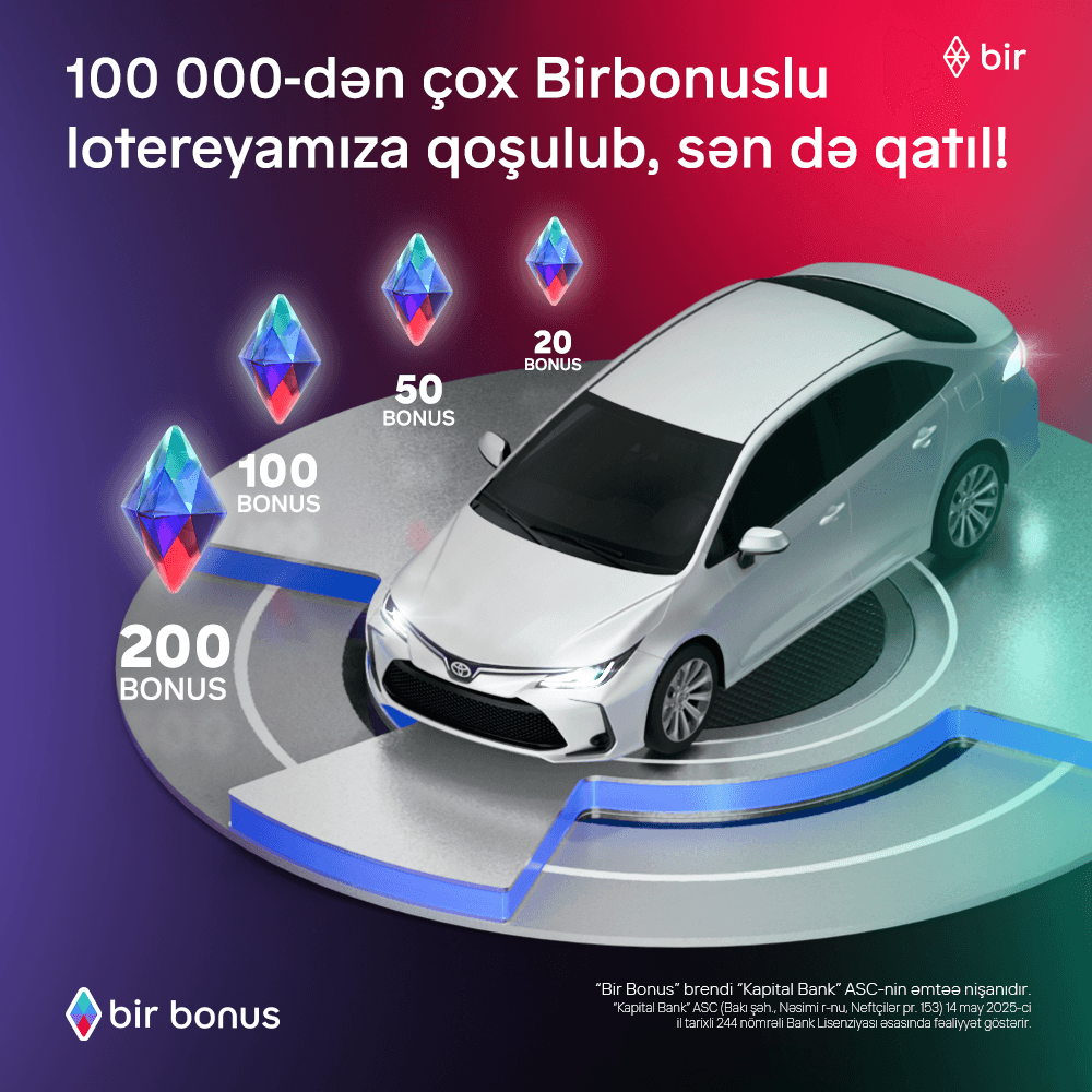 Tələsin və indi qoşulun! 100 000 nəfər Toyota Corolla və yüzlərlə bonus qazanmaq şansı əldə etdi