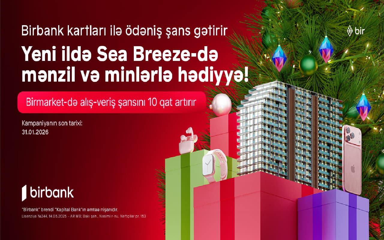 Birbank kartları ilə ödəniş See Breeze-də mənzil qazandırır