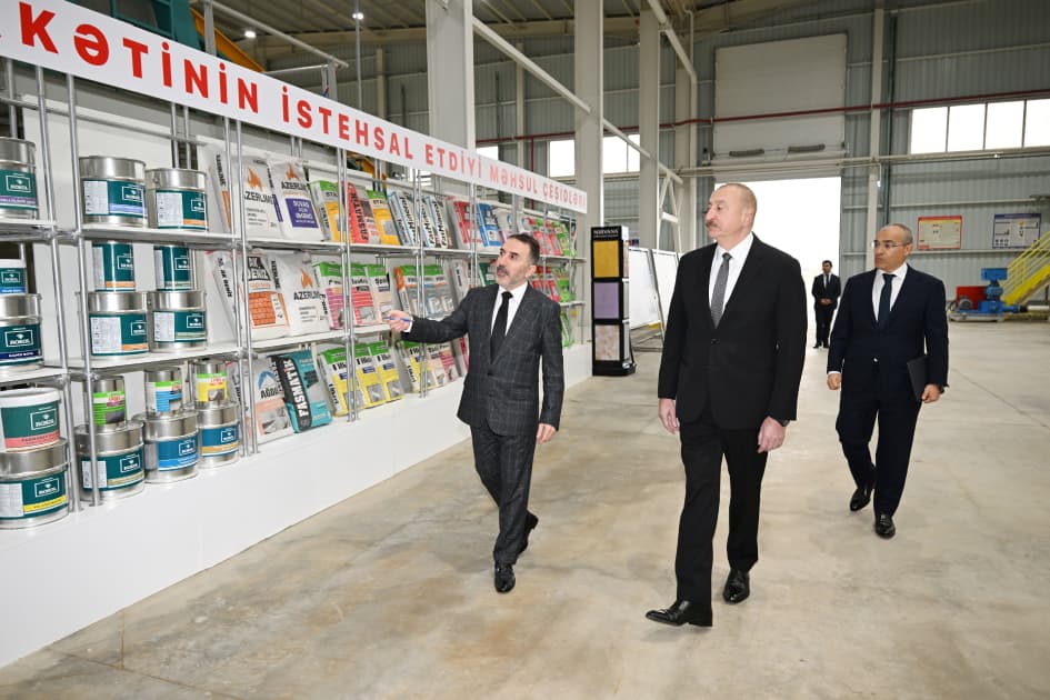 Prezident İlham Əliyev “AZWOOL” mineral daş yunu zavodunun açılışında iştirak edib