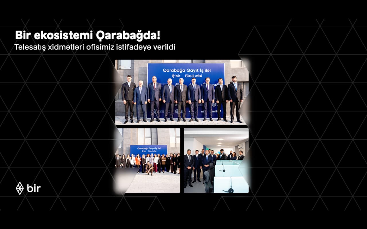 Bir ekosistemindən Qarabağda daha bir təşəbbüs: m10 və MilliÖn telesatış xidmətləri üçün yeni ofis açıldı