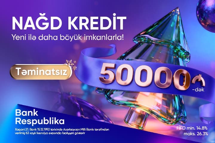 Bank Respublika ilə Yeni il daha rahat!