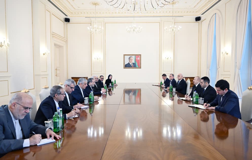 Prezident İlham Əliyev İranın xarici işlər nazirinin rəhbərlik etdiyi nümayəndə heyətini qəbul edib