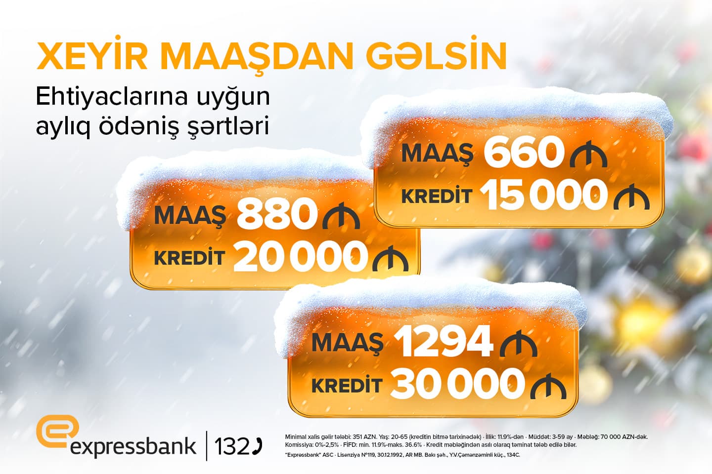 Maaşa uyğun kredit – Expressbankda