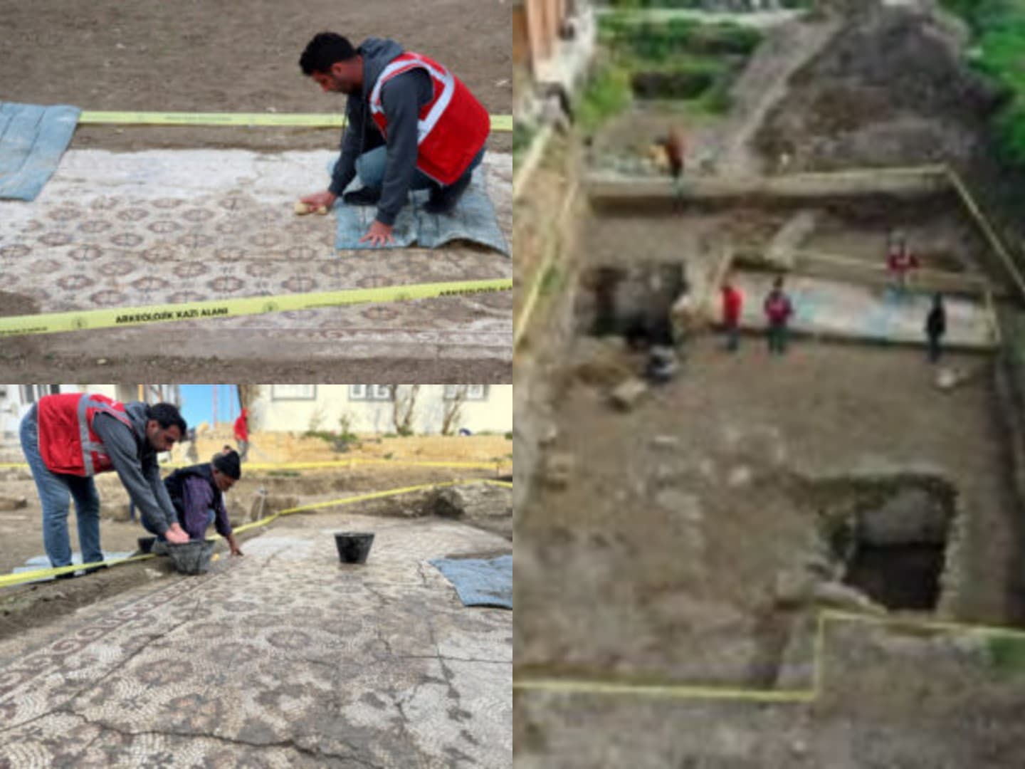 Hatayda zəlzələ dağıntıları altında Son Antik dövrə aid mozaika tapıldı