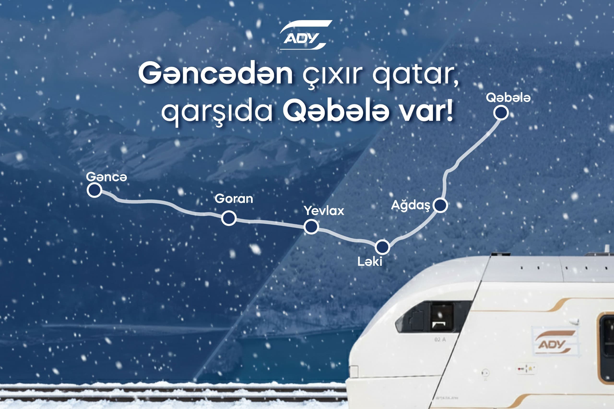 ADY Gəncə–Qəbələ–Gəncə marşrutu üzrə yeni sərnişindaşıma xidmətinə başlayır