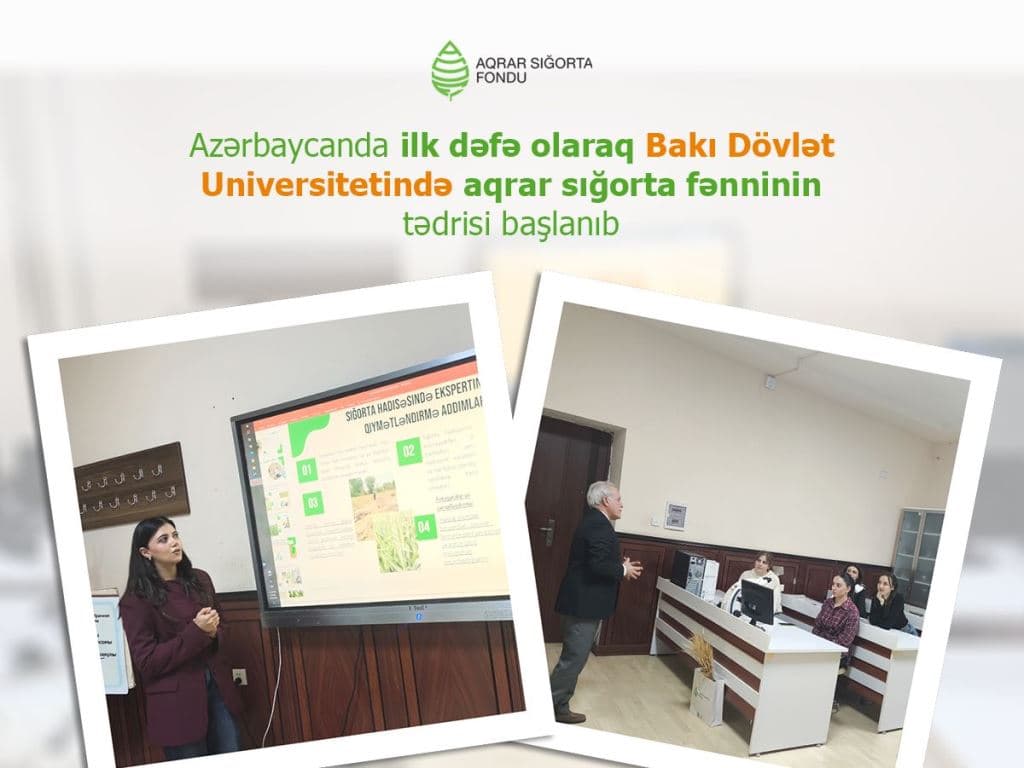 Azərbaycanda ilk dəfə BDU-da aqrar sığorta fənni tədris olunur