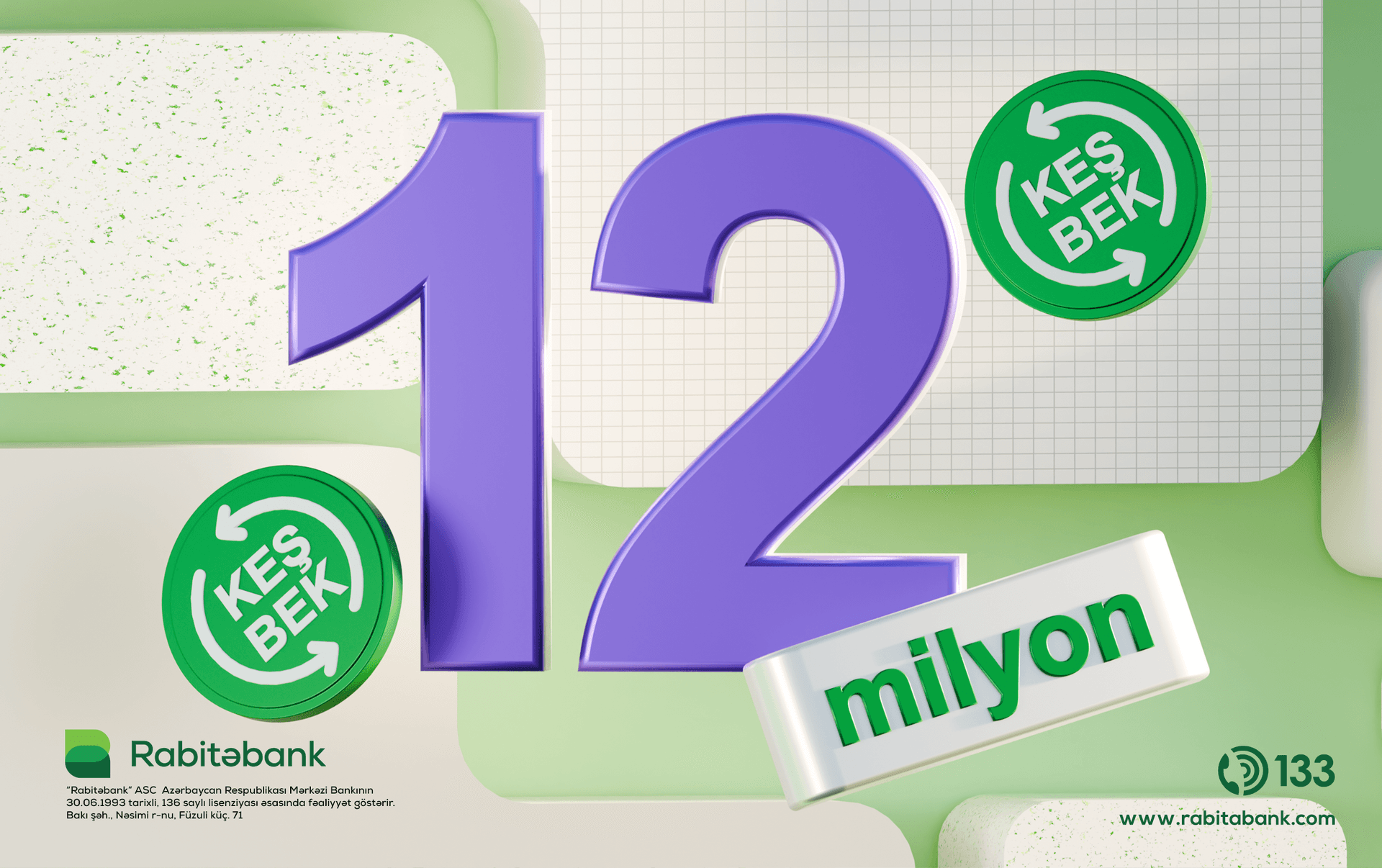 RABİTƏBANK MÜŞTƏRİLƏRİ 2025-Cİ İLDƏ 12 MİLYON MANATDAN ÇOX KEŞBEK QAZANIBLAR