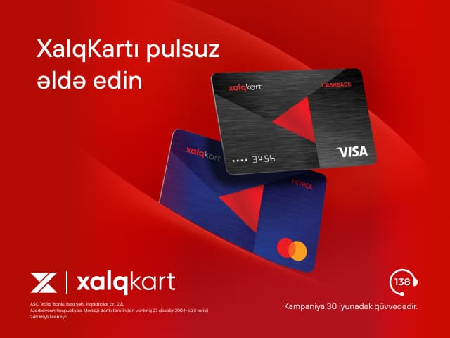XalqKart-ı indi pulsuz əldə edin