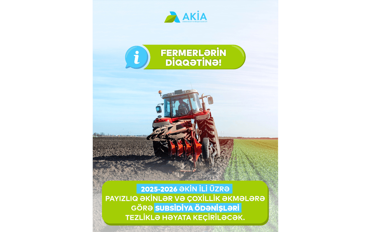 Fermerlərə subsidiya ödənişlərinə start verilir