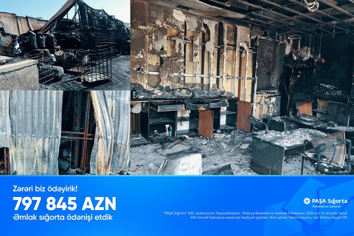 PAŞA Sığorta 797 845 AZN zərəri ödədi!