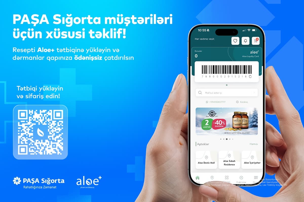 PAŞA Sığorta müştəriləri üçün dərman sifarişlərinin çatdırılması tam ödənişsizdir!