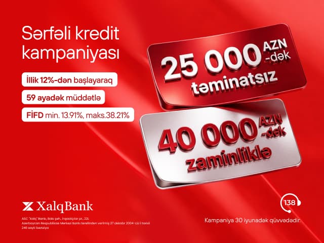 Sərfəli şərtlərlə istehlak krediti