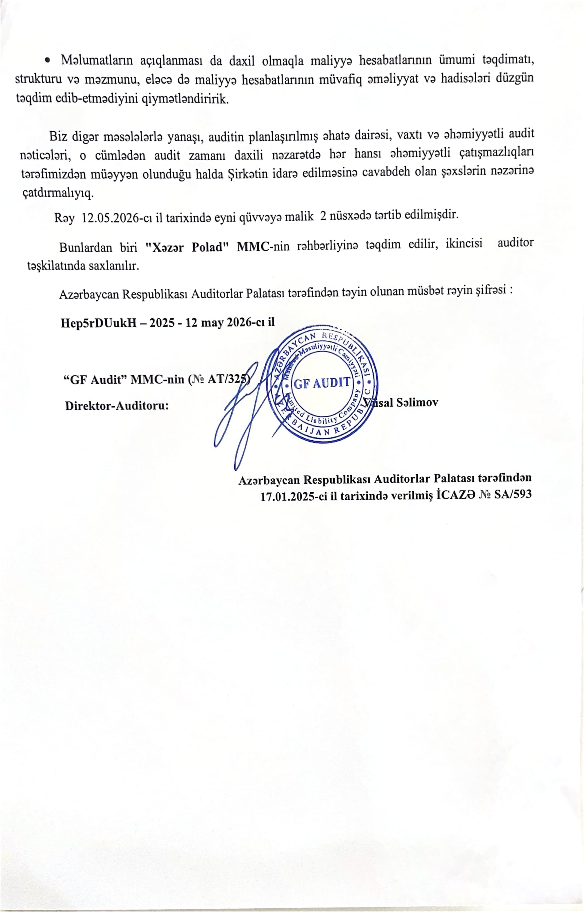 Audit hesabatı Audit hesabatı - Şəkil 3