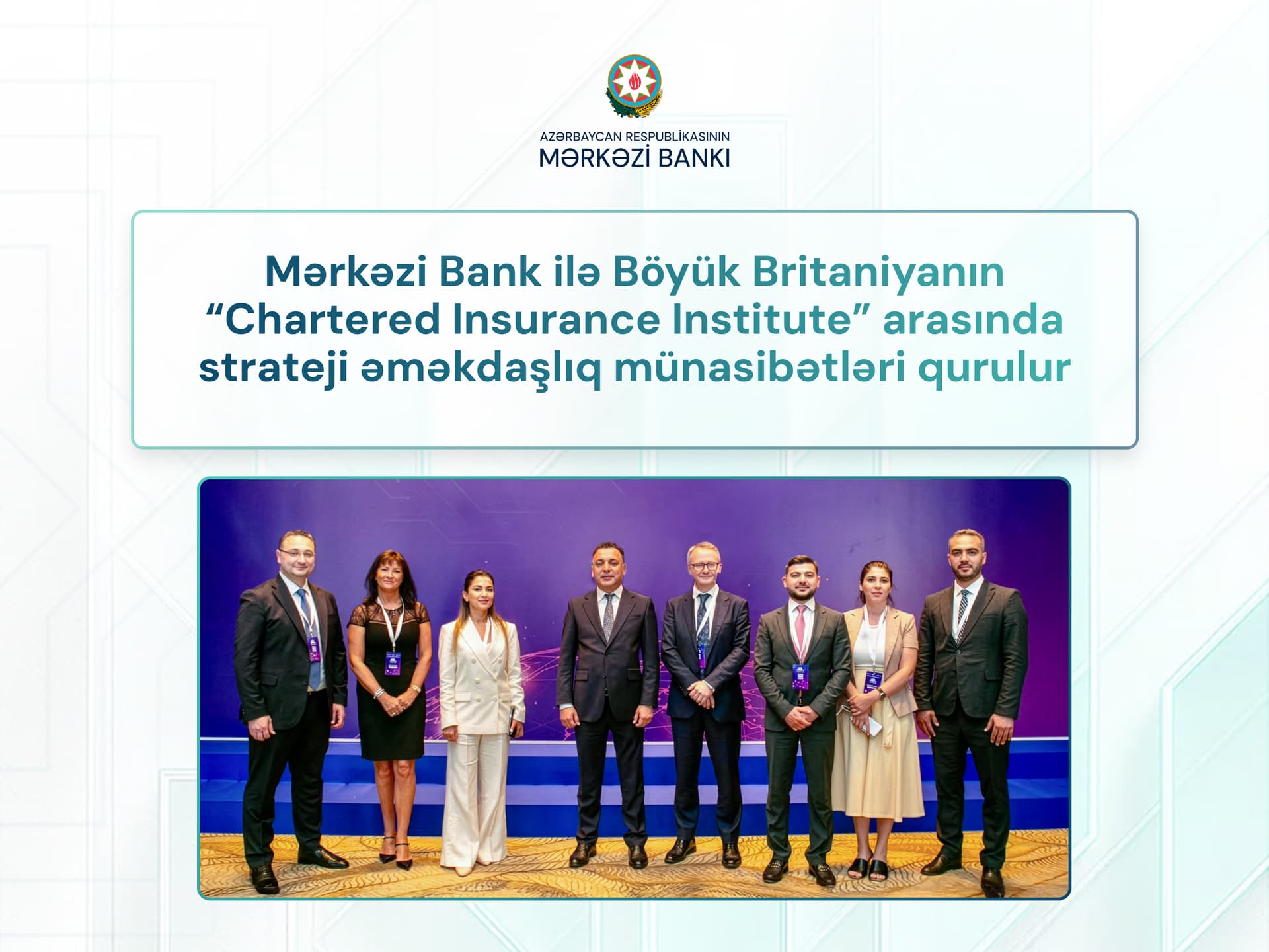 Mərkəzi Bank beynəlxalq sığorta institutu ilə əməkdaşlığa başlayır Mərkəzi Bank beynəlxalq sığorta institutu ilə əməkdaşlığa başlayır - Şəkil 1