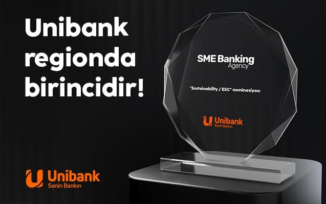 Unibank “Dayanıqlılıq / ESG” nominasiyası üzrə regionda birinci oldu Unibank “Dayanıqlılıq / ESG” nominasiyası üzrə regionda birinci oldu - Şəkil 1