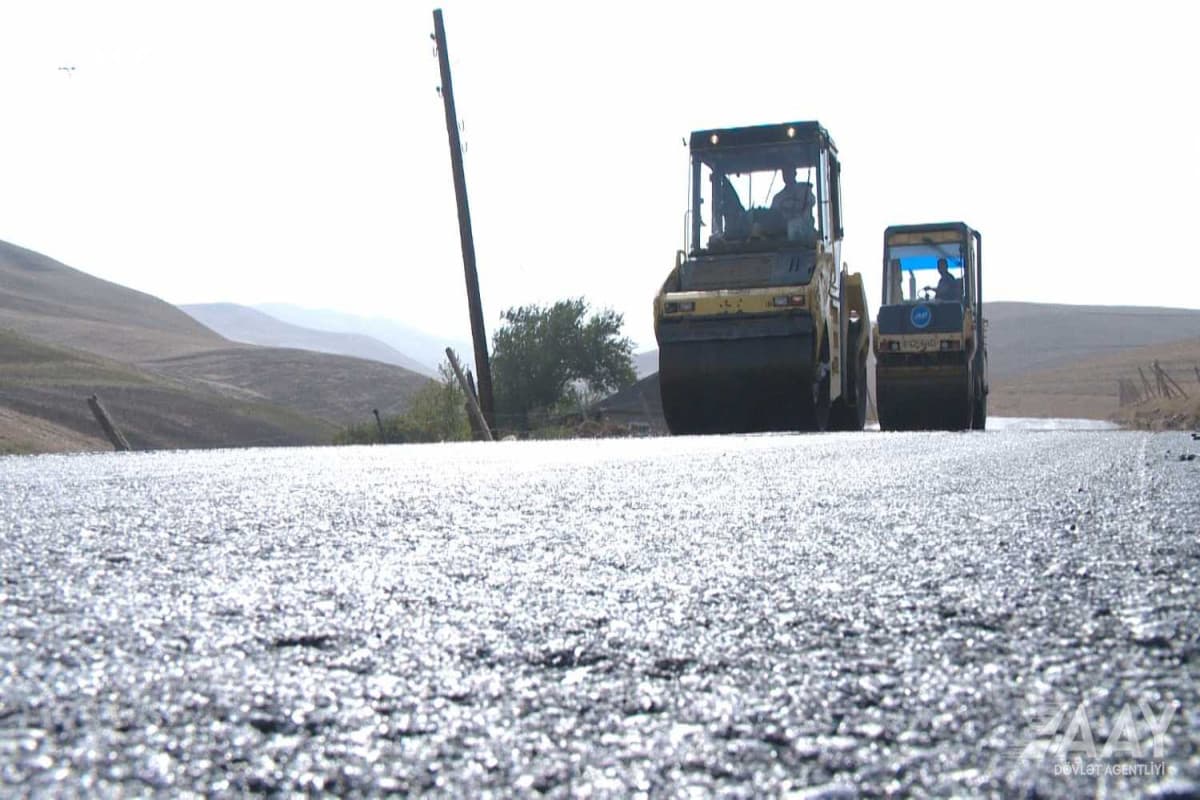 14 yaşayış məntəqəsini birləşdirən yol yenidən qurulur 14 yaşayış məntəqəsini birləşdirən yol yenidən qurulur